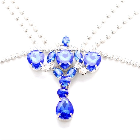 Sexy crystal body jewelry chain cage bra harness - Picture 5 of 7